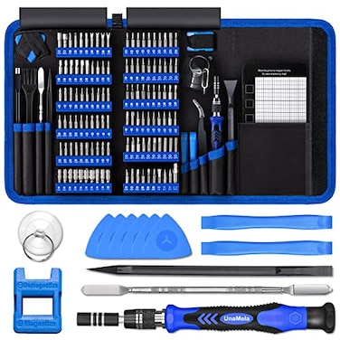 Precision Screwdriver Set, Unamela 139 in 1 Computer Repair Tool Kit, Magnetic Screwdriver Kit with 120 Bits Compatible for PC Building, Laptop, MacBook, Tablet, iPhone, PS4, Xbox, Game Console