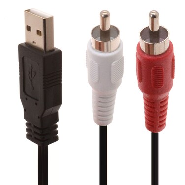 PIIHUSW USB to RCA Cable, RCA to USB Cable, USB 2.0 Male to 2 RCA Male Video AV A/V Converter Camcorder Audio Capture Card Splitter Adapter Cable Cord for TV/Mac/PC