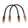 KOOKFJLLZ Low Noise RCA Cables, High-Fidelity Audio Short RCA Cable, 1 Foot Double Shielding RCA Patch Cable for Home Theater, Amplifier, HDTV, Audio Systems, Speakers - 2 Pack