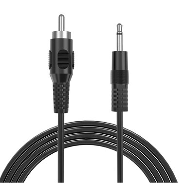 RCA to 3.5mm Mono, 6ft 3.5mm 1/8 inch Mono Male Plug to RCA Male Audio Cable Adapter, for Speakers, Subwoofer