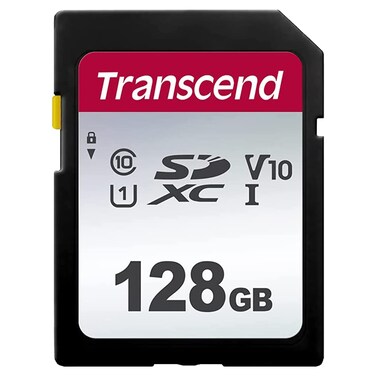 Transcend 128GB SDXC Class 10 UHS-1 Flash Memory Card Up to 90MB/s (TS128GSDXC10U1)