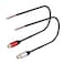 HIEbee (2 Pack) 1ftSpeaker Wire RCA Female Plug Jack Connector Adapter to Bare Wire Open End Audio Video RCA Cable for Amplifier Receiver Speakers
