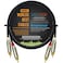WORLDS BEST CABLES 2.5 Foot - RCA Cable Pair Custom Made Made Using Van Damme Pro Grade Classic XKE Instrument (Jet Black) Wire &amp; Amphenol ACPR Die-Cast, Gold Plated RCA Connectors