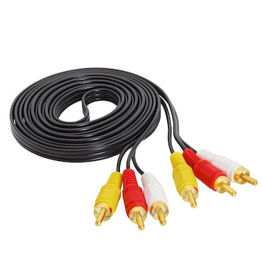 PREMIER ADAPTER PremierAdapter 3 M RCA Audio Video TV Cable Lead - Connects Devices for Optimal Sound and Picture Quality [RL66]