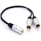 GLHONG 3.5mm to RCA Splitter Cable, 25cm 3.5mm Female Stereo Jack Socket to 2 Phono RCA Male Plug Adapter (3.5mm Female to 2RCA Male)