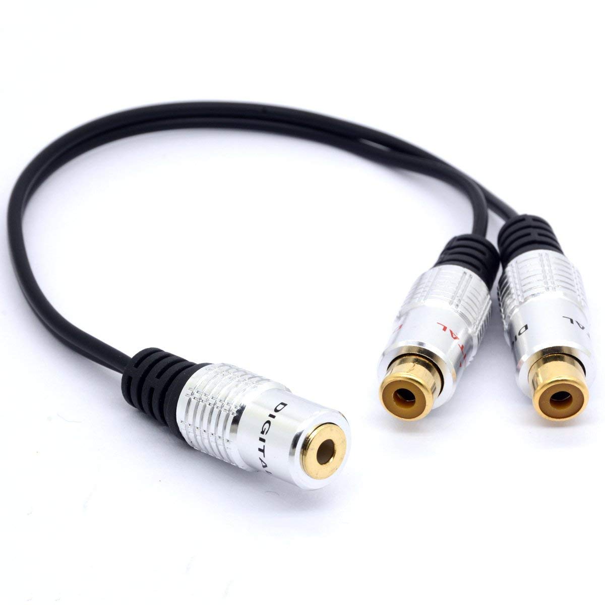 جي إل هونغ Glhong Plated 3 5 To Rca Stereo Audio Splitter Cable 3.5 MM 20 cm
