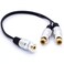 GLHONG Gold Plated 3.5 to RCA Stereo Audio Splitter Cable 3.5mm Female Jack to 2 Phono RCA Female Socket Y Adapter for Car, Amplifier, Speaker, DVD, 8 Inches/20 cm(3.5mm Female to 2RCA Female)