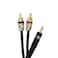 D'Addario Accessories Stereo Cable - Audio Cable - Dual RCA to Stereo Mini Cable - 5 Feet/1.52 Meters - 1 Pack