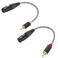JOLGOO RCA to XLR Cable - HiFi Audio Cable with XLR Female to RCA Male Connectors, 4N OFC 20AWG Shielded Twisted Pair, Oxygen-Free Copper Braid Conductors, 2-Pack (6 inches)