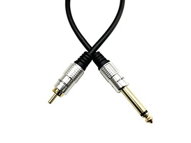 Dafensoy 1/4 to RCA Cable, RCA to 1/4 Mono TS Interconnect Cable, 6.35mm Mono Male to RCA Male/Phono Stereo Patch Cord Adapter (1feet/0.3M)