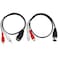 eMagTech 2Pcs DIN 5 Pin to 2 RCA Cable Replacement 5-pin Din Male Female Plug to 2 RCA Male Female Connectors Cable Accessories for Speaker Hi-Fi Equipment Stereo System