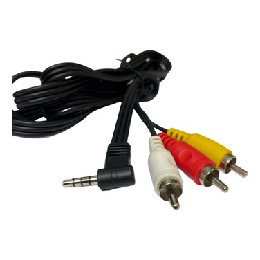 12vMax Electronics 3.5mm to 3 RCA AV Cord Video Cable Output 1/8" TRRS to 3 RCA Male Plug AUX Cable Cord