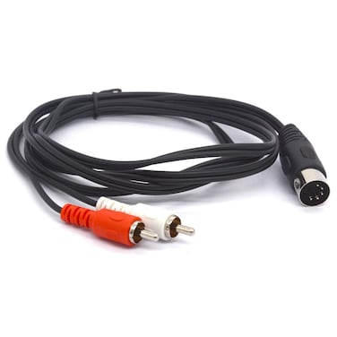 GLHONG 5 Pin Midi to RCA Cable, 5-Pin Din Male to 2 RCA Phono Male Plugs Audio Lead Cord for Bang &amp; Olufsen, Naim, Quad, Stereo Systems