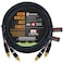 18 Foot RCA Cable Pair - Gotham GAC-4/1 (Black) Star-Quad Audio Interconnect Cable with Neutrik-Rean NYS Gold RCA Connectors - Directional