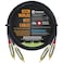 4.5 Foot RCA Cable Pair - Gotham GAC-1 Ultra Pro - Low-Cap (21pF/ft) Audio Interconnect Cable with Amphenol ACPR Die-Cast, Gold Plated RCA Connectors