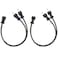 RECOIL R1F2M 99.99% Oxygen Free Copper 1 Female to 2 Male RCA Y Adapter Car Audio 1ft Splitter Connectors Twisted Pair with Noise Reduction 2 Pack