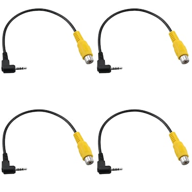 ITROLLE 2.5mm Male to RCA Cable Fit 4PCS 2.5mm Stereo Male to RCA Female Jack Video Adapter