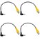 ITROLLE 2.5mm Male to RCA Cable Fit 4PCS 2.5mm Stereo Male to RCA Female Jack Video Adapter