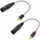 JOLGOO RCA to XLR Cable - HiFi Audio Cable with XLR Male to RCA Male Connectors, 4N OFC 20AWG Shielded Twisted Pair, Oxygen-Free Copper Braid Conductors, 2-Pack (1ft)