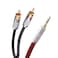 Primeda Audiophile Audio Cable Stereo 3.5mm Male to 2 RCA Male Red for Smartphone, MP3,CD, Tablets, Speakers,Home Theater,HDTV (Straight 3.5mm (3 Feet))