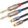 YABEDA 1/4 to RCA Cable,Gold Plated Heavy Duty Dual 1/4 inch TS to Dual RCA Stereo Audio Interconnect Cable - 3.3 feet