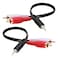 eBoot 3.5mm Audio Cable Male to 2 RCA Male Cable Stereo Audio Y Cable Adapter 6 Inch, 2 Pack
