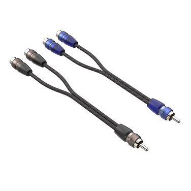 ROCKRIX 0.6ft 2 Female to 1 Male RCA Y Adapter Splitter Connector Cable (2 Pack)