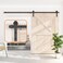 SKYSEN 10FT Single Sliding barn Door Hardware kit, Barn Door Track, 1/4&acirc;&euro; Thick Material- 4FT-13FT Available- Smooth and Quiet- Easy to Install- Black (I Shape)