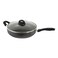 Oster Clairborne Aluminum Non Stick Saute Pan with Lid, 12-Inch, Black