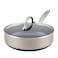 Anolon Achieve Hard Anodized Nonstick Saut&Atilde;&copy; Pan with Lid, 3 Quart - Silver