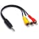 PIIHUSW 3.5mm to RCA Cable, 4 Pole 3.5mm TRRS Male to 3 RCA Male Plug Stereo Cord Camcorder Audio Video A/V AUX Lead Cable for Smartphones,MP3/MP4, Tablets,Speakers,Home Theater (25cm)