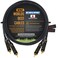 WORLDS BEST CABLES 2.5 Foot RCA Cable Pair - Canare L-4E6S, Star Quad, Audio Interconnect Cable with Premium Gold Plated Locking RCA Connectors - Directional - Custom Made