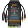 WORLDS BEST CABLES 0.5 Foot - RCA to XLR (Female) Cable Pair &acirc;&euro;&ldquo; Gotham GAC-4/1 (Black) Star-Quad Audio Interconnect Cable &amp; Amphenol ACPL RCA &amp; Neutrik Female XLR Gold Plugs - Custom Made