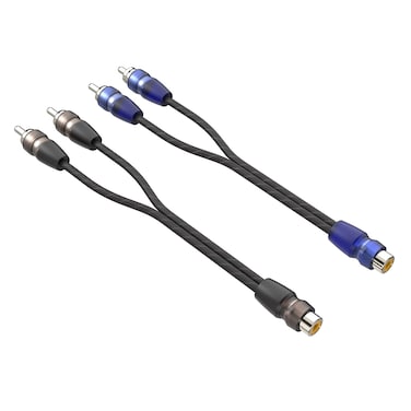 ROCKRIX 0.6ft 1 Female to 2 Male RCA Y Adapter Splitter Connector Cable (2 Pack)