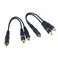 SING F LTD 20cm Mini Jack 1 RCA Male to 2 RCA Female Y Splitter Cables Phono Plug for Home Cinema&amp; Digital Stereo
