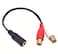 3.5mm to RCA Y Splitter Cable, Haokiang 2 Pack Gold-Plated 3.5mm (1/8") Stereo Female to 2 RCA Female Audio Y Splitter Connector Adapter Cord - 8 Inch (3.5 F-2RCA F)