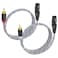 JOLGOO RCA to XLR Cable - HiFi Audio Cable with XLR Female to RCA Male Connectors, 4N OFC 20AWG Shielded Twisted Pair, Oxygen-Free Copper Braid Conductors, 2-Pack (2ft)