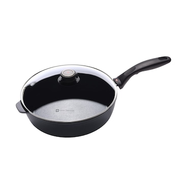 Swiss Diamond Nonstick Saute Pan with Lid, Diamond Coated Aluminum Saute Pans Nonstick with Lid, Dishwasher and Oven Safe Up To 500 &Acirc;&deg;F, 10.25 Inch, 3.8 Quart