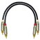 WORLDS BEST CABLES 1.5 Foot - RCA Cable Pair Custom Made Made Using Van Damme Pro Grade Classic XKE Instrument (Jet Black) Wire &amp; Amphenol ACPR Die-Cast, Gold Plated RCA Connectors