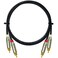 WORLDS BEST CABLES 2 Foot - RCA Cable Pair Custom Made Made Using Van Damme Pro Grade Classic XKE Instrument (Jet Black) Wire &amp; Amphenol ACPR Die-Cast, Gold Plated RCA Connectors