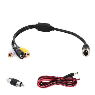 4 PIN Male to RCA Female Cable,M12 4PIN Shockproof Waterproof to RCA Video +DC Connector Adapter Wire,RCA to 4 -PIN Monitor/Camera Adapter