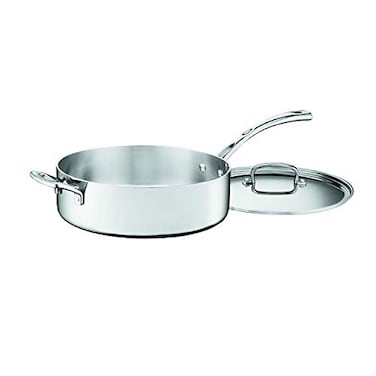 Cuisinart FCT33-28H French Classic Tri-Ply Stainless 5-1/2-Quart Saute Pan with Helper Handle and Cover
