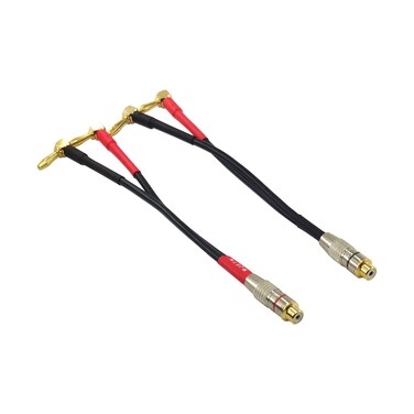 WJSTN RCA Female to Banana Plug Adapter Right Angle 4mm Banana Plug to RCA Cable 6in/2Pack