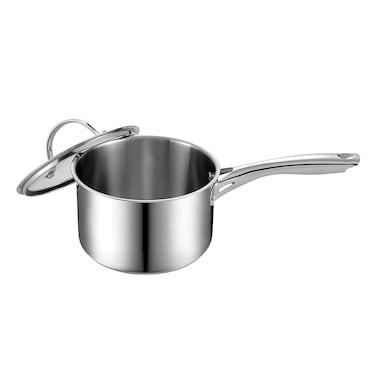 Cooks Standard Classic Stainless Steel SaucePan/Sauce Pan 2-QT with Glass Lid