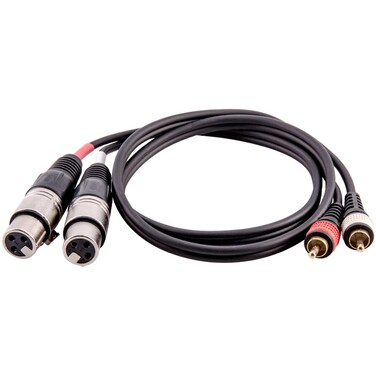 Seismic Audio Speakers 2 XLR Female to 2 Male Patch Cable, XLRF to Dual RCA Audio Cord, 3 Feet