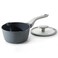 PRICUSIS Nonstick Saucepan with Lid, 2 Quart Ceramic Sauce Pan, Non Toxic Sauce Pot with Pour Spouts for Multipurpose Use, PTFE, PFOA &amp; PFAS Free, Induction Compatible.