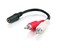 C2G Legrand 3.5MM to RCA Y-Cable, 6 Inch Y Splitter Audio Cable RCA, Female to Male 3.5MM to RCA Audio Cable, 1 Count, C2G 40424