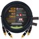 30 Foot RCA Cable Pair - Gotham GAC-4/1 (Black) Star-Quad Audio Interconnect Cable with Neutrik-Rean NYS Gold RCA Connectors - Directional