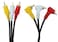 Triple RCA Stereo Audio and Video Cable - Right Angle to Straight 3.2ft / 1 Meter
