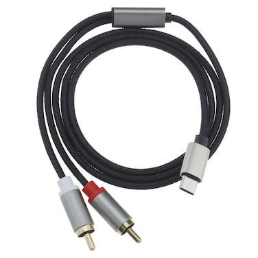 Micro Traders Type-C to 2 RCA Audio Y Cable USB C to RCA Audio Cable Compatible with Huawei Phone Compatible with Xiaomi Phone Amplifier DVD TV Speaker
